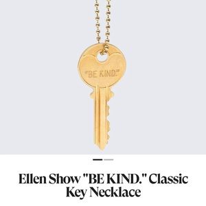 Giving keys Ellen exclusive necklace